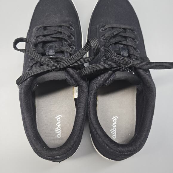 ALLBIRDS Canvas Pacers Shoes Natural Black Sneakers Women Size 10 Barely Worn - Picture 9 of 11